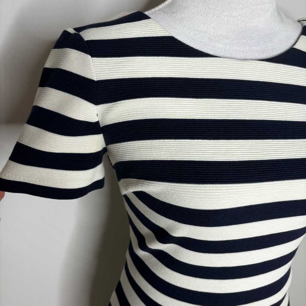 Boden black and white striped shift dress size 4L - Picture 3 of 8
